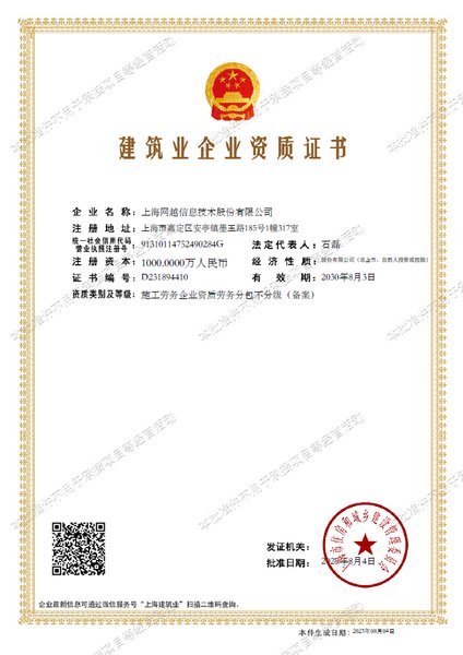 施工劳务企业资质